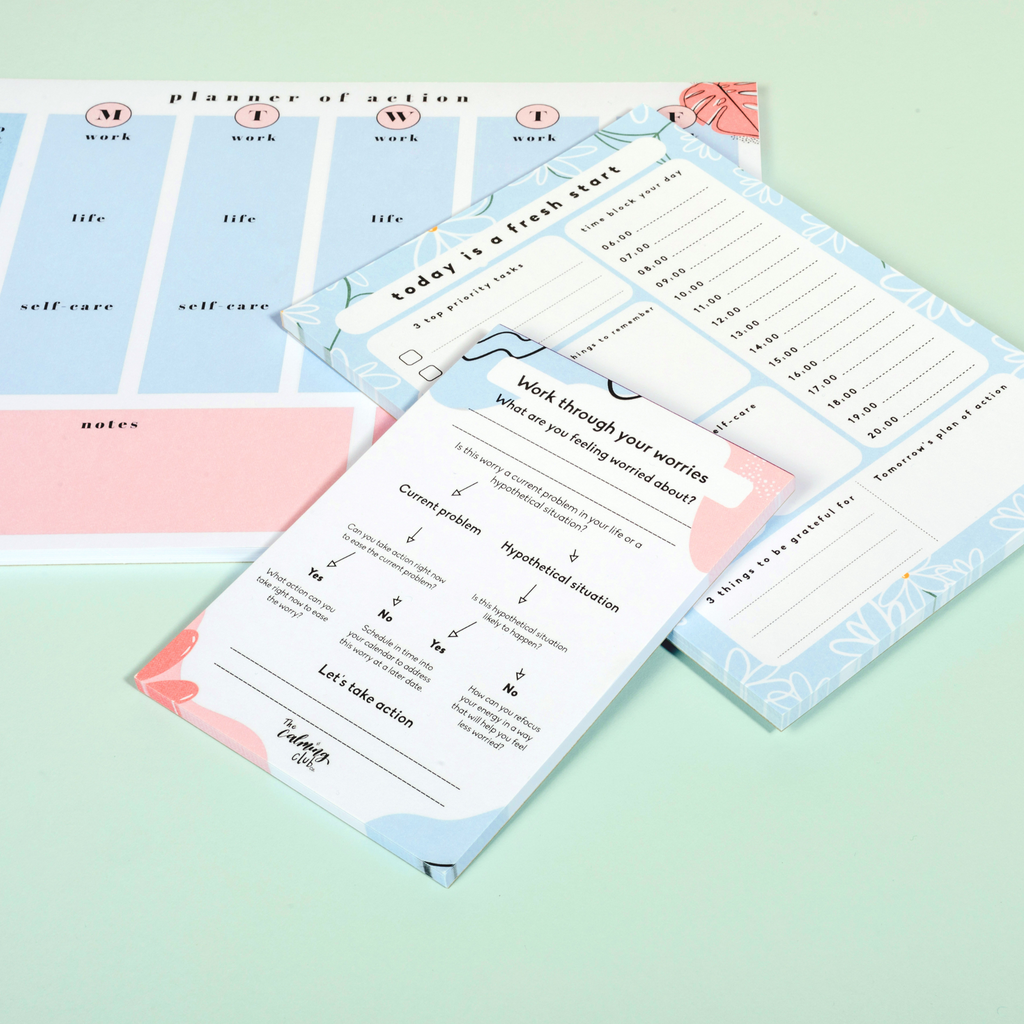 Self-Care Stationery Trio - Three Desk Planner set